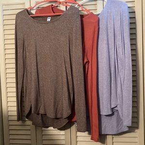 3 Womens Old Navy Long Sleeve Size M